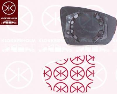 KLOKKERHOLM 95071062 зеркальное стекло, наружное зеркало на VW POLO (6R, 6C)