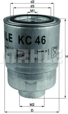KNECHT/MAHLE Фильтр топливный MAZ HYU MIT дизель (3197344001, KC46) KNECHT/MAHLE Фильтр топливный MAZ HYU MIT дизель (3197344001, KC46)