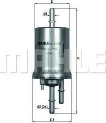 KNECHT/MAHLE Фильтр топливный AD SEAT SKODA VW (6Q0201051J, KL156/3)