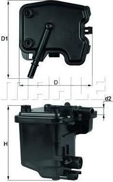 KNECHT/MAHLE Фильтр топливный FORD/MAZDA/VOLVO (1232325, KL431D)