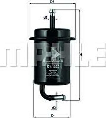 KNECHT/MAHLE Фильтр топливный MAZDA MPV (JE15134809U, KL444) KNECHT/MAHLE Фильтр топливный MAZDA MPV (JE15134809U, KL444)
