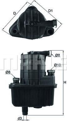 KNECHT/MAHLE Фильтр топливный RENAULT (8200447197, KL469) KNECHT/MAHLE Фильтр топливный RENAULT (8200447197, KL469)