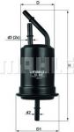 KNECHT/MAHLE Фильтр топливный KIA Rio (0K30A13480, KL488)