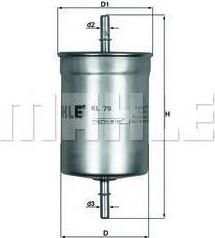KNECHT/MAHLE Фильтр топливный AD VW 98-> FOR All (1J0201511A, KL79)