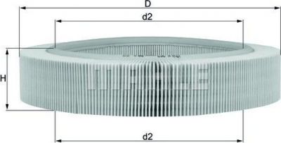 Knecht/Mahle LX 262 воздушный фильтр на MERCEDES-BENZ седан (W123)