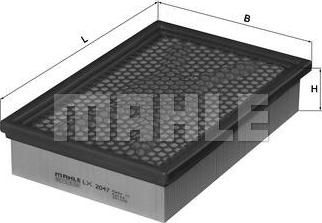KNECHT/MAHLE Фильтр воздушный SsangYong (2319005322, LX2047) KNECHT/MAHLE Фильтр воздушный SsangYong (2319005322, LX2047)
