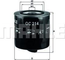 KNECHT/MAHLE Фильтр масляный AD 100/A6 VW T4 дизель (69115561, OC214) KNECHT/MAHLE Фильтр масляный AD 100/A6 VW T4 дизель (69115561, OC214)