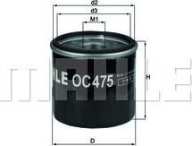 KNECHT/MAHLE Фильтр масляный RENAULT CLIO/PUNTO 1.2 (71736161, OC475) KNECHT/MAHLE Фильтр масляный RENAULT CLIO/PUNTO 1.2 (71736161, OC475)