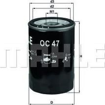 KNECHT/MAHLE Фильтр масляный (без упаковки) AD VW ->94 2E (056115561G, OC47of) KNECHT/MAHLE Фильтр масляный (без упаковки) AD VW ->94 2E (056115561G, OC47of)