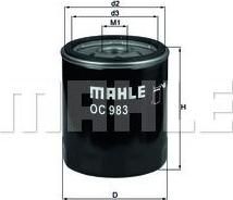 KNECHT/MAHLE Фильтр масляный CITROEN FIAT (1109K9, OC983) KNECHT/MAHLE Фильтр масляный CITROEN FIAT (1109K9, OC983)