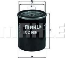 KNECHT/MAHLE Фильтр масляный FIAT (71736161, OC986) KNECHT/MAHLE Фильтр масляный FIAT (71736161, OC986)