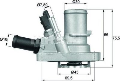 Knecht/Mahle TI 144 88 термостат, охлаждающая жидкость на FIAT LINEA (323)