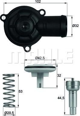Knecht/Mahle TI 220 87D термостат, охлаждающая жидкость на SKODA FABIA Combi Knecht/Mahle TI 220 87D термостат, охлаждающая жидкость на SKODA FABIA Combi