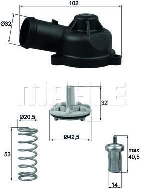 Knecht/Mahle TI 244 83D термостат, охлаждающая жидкость на AUDI A1 (8X1, 8XK, 8XF) Knecht/Mahle TI 244 83D термостат, охлаждающая жидкость на AUDI A1 (8X1, 8XK, 8XF)