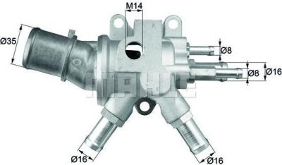 Knecht/Mahle TI 99 83D термостат, охлаждающая жидкость на FIAT TIPO (160)