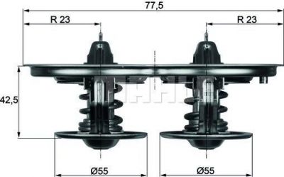 Knecht/Mahle TX 32 80D термостат, охлаждающая жидкость на SCANIA P,G,R,T - series
