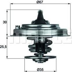 Knecht/Mahle TX 34 87D термостат, охлаждающая жидкость на AUDI A6 (4B2, C5)