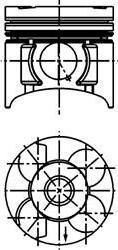 Kolbenschmidt 40392600 поршень на OPEL ASTRA H GTC (L08)