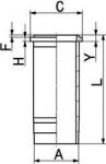 KOLBENSCHMIDT Гильза цилиндра FRM/FPM WET CYLINDER LINER SCANIA 127 (89367110)