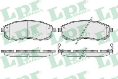 LPR 05P090 Колодки тормозные перед. Maxima 88-94 Maxima 95-00 Maxima 97-> TIIDA 97-- без датч (4106089E91)