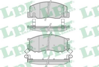 LPR 05P1021 Колодки тормозные передние TOYOTA LITEACE 85-95 REVIA 2.4 90-00 128.4X52X15.5mm (0449128221)