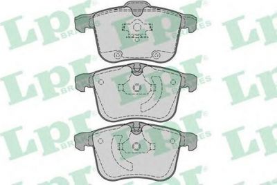 LPR 05P1244 Колодки тормозные дисковые OPEL SIGNUM/VECTRA C 2.8-3.2 03-/SAAB 9-3 1.8-2.8 05- передние (93176379)