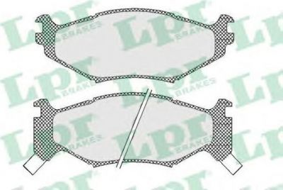 LPR 05P454 Колодки тормозные дисковые CHRYSLER LE BARON 2.2-3.0 86-96/VOYAGER 2.5-3.3 84-95 передние (4423812)