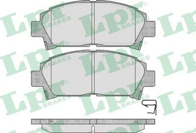 LPR 05P573 Колодки тормозные передние TOYOTA AVENSIS 1.6-2.0 97-03 CARINA E 2.0 92-97 141X55,7X15,6mm (0449117170)