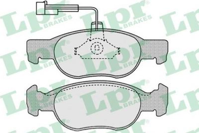 LPR 05P652 Колодки тормозные дисковые ALFA 145/146/FIAT BRAVO/PUNTO -01 передние (9947629)