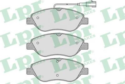 LPR 05P765 Колодки тормозные дисковые FIAT Stilo/Stilo Van/Bravo 2,4 20V/1,9JTD/1,9DMultijet 01- (9949279)