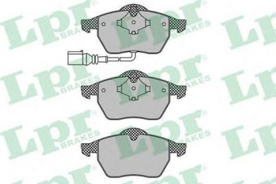LPR 05P969 Колодки тормозные дисковые AUDI A3/TT/SKODA OCTAVIA/VW BORA/GOLF/POLO 97- передние (571984)