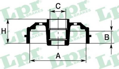LPR 7D0147 тормозной барабан на PEUGEOT 205 фургон