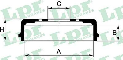 LPR 7D0441 тормозной барабан на VW POLO CLASSIC (6KV2)