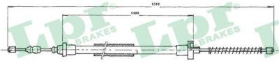 LPR C0606B трос, стояночная тормозная система на PEUGEOT 106 I (1A, 1C)