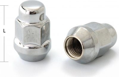LS Slik S036026 / H-1977 колёсная гайка M12×1,5×35, CH17, закрытая, конус, хром