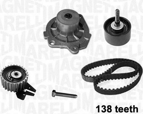 Magneti Marelli 341403980001 водяной насос + комплект зубчатого ремня на OPEL VECTRA C универсал