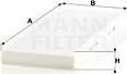 MANN Фильтр салонный AD A4/80 92-94 VW B5 97-00 (CU 3955)