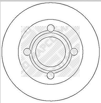MAPCO 15706 тормозной диск на AUDI 100 Avant (44, 44Q, C3)