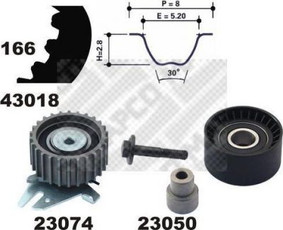 MAPCO 23014 комплект ремня грм на ALFA ROMEO 156 (932)