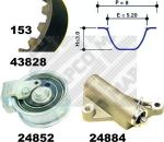 MAPCO 23908 комплект ремня грм на AUDI A4 Avant (8D5, B5)