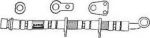 MAPCO 3354 тормозной шланг на HONDA PRELUDE IV (BB)