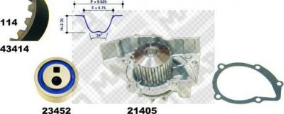 MAPCO 41414/1 водяной насос + комплект зубчатого ремня на PEUGEOT 306 Наклонная задняя часть (7A, 7C, N3, N5)