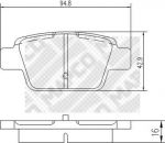 MAPCO 6730 комплект тормозных колодок, дисковый тормоз на FIAT STILO (192)