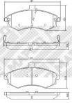 MAPCO 6737 Колодки переднии Hyundai elantra 2000-> (581012DA40)