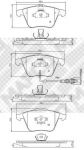 MAPCO 6791 Комплект тормозных колодок передних с датчиками износа (диск 345x30mm) (04466-42030)