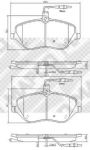 MAPCO 6825 комплект тормозных колодок, дисковый тормоз на PEUGEOT 407 SW (6E_)
