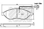 MAPCO 6847 комплект тормозных колодок, дисковый тормоз на PEUGEOT BOXER фургон