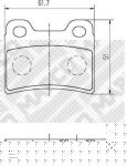 MAPCO 6880 комплект тормозных колодок, дисковый тормоз на FORD ESCORT VII седан (GAL, AFL)