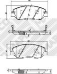 MAPCO 6892 комплект тормозных колодок, дисковый тормоз на HYUNDAI SANTA FE II (CM)