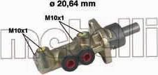 METELLI 05-0221 главный тормозной цилиндр на FIAT PALIO Weekend (178DX)